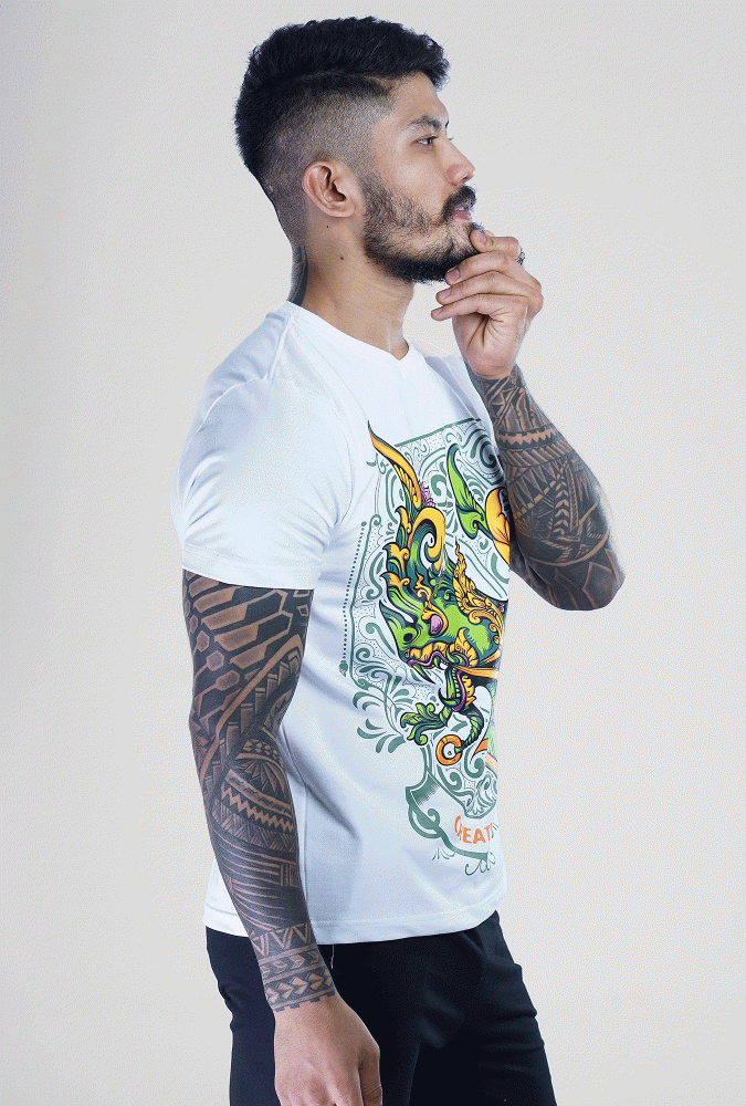 Dragon Saturday Born Boy T-shirt (White)