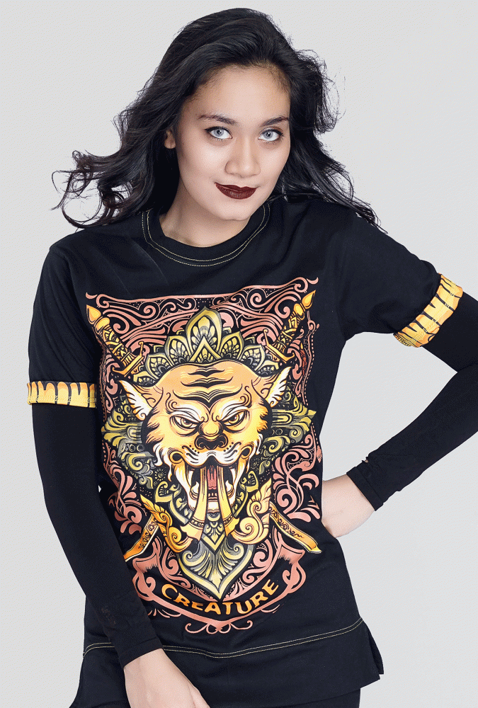 Tiger Monday Born T-shirt Girl (Black)