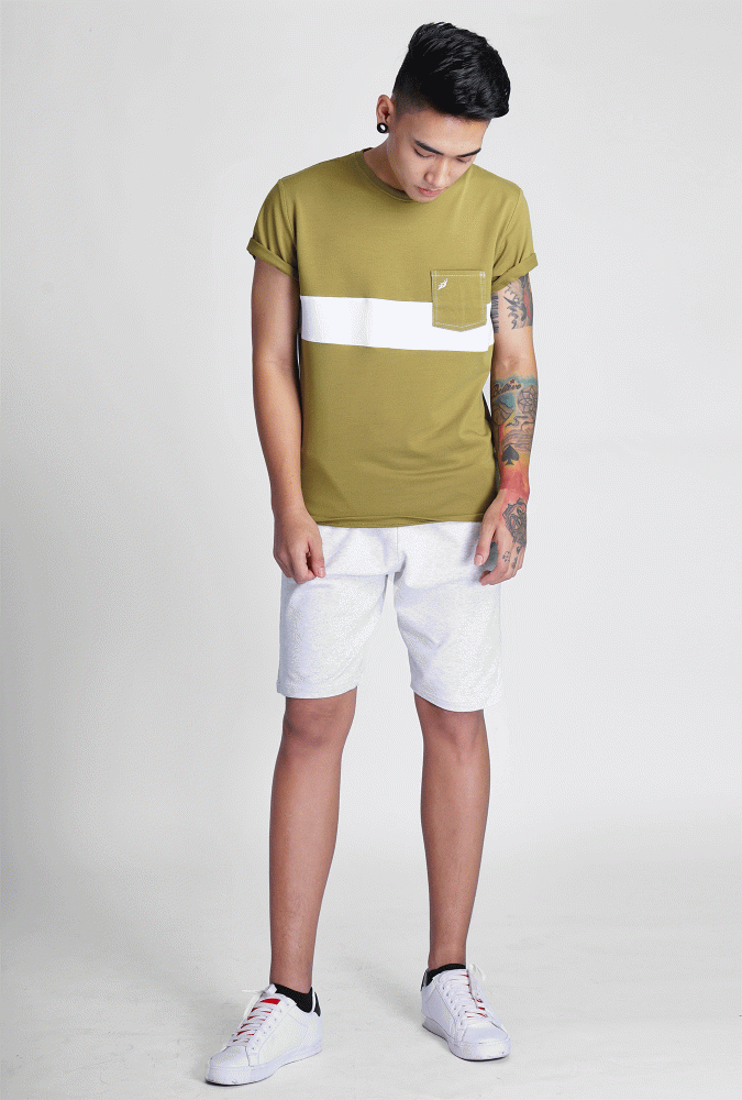 Golden Culture Premium Loop-Cotton Slim Fit T-shirt=