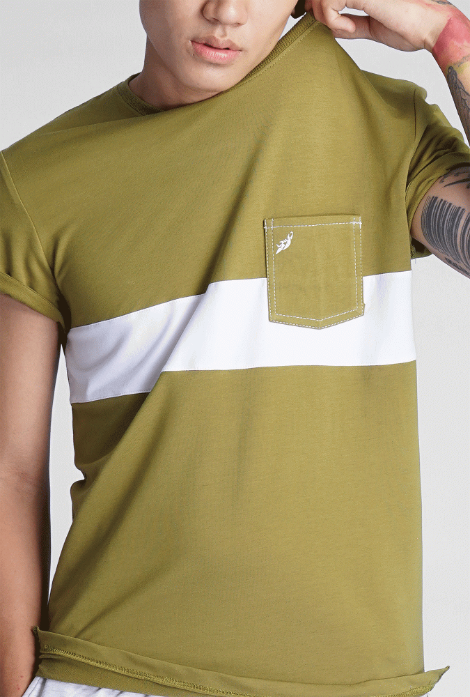 Golden Culture Premium Loop-Cotton Slim Fit T-shirt=