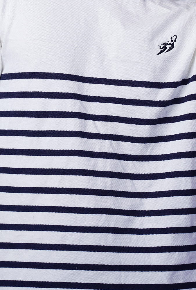 LONG SLEEVED STRIPE T-SHIRT(White)