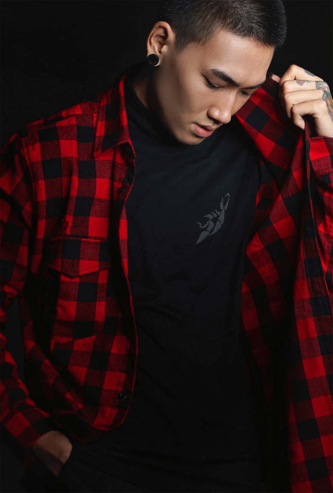  Flannel Black and Red Boy Shirt 