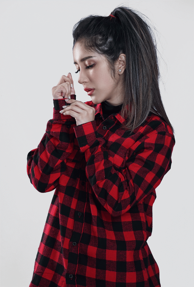 Flannel Black and Red Girl Shirt