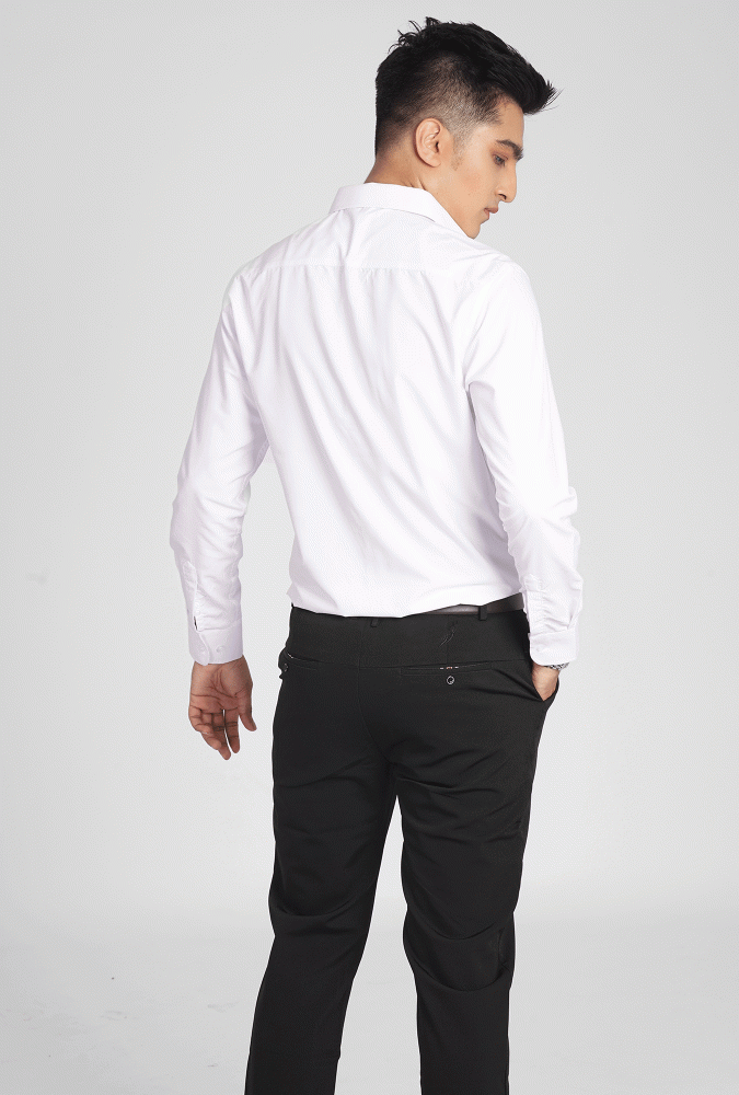 Golden Culture Logo Slim Fit shirt(White)