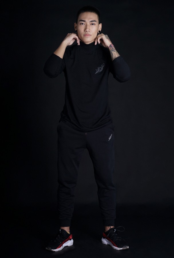 Black Turtleneck Long Sleeve T-shirt