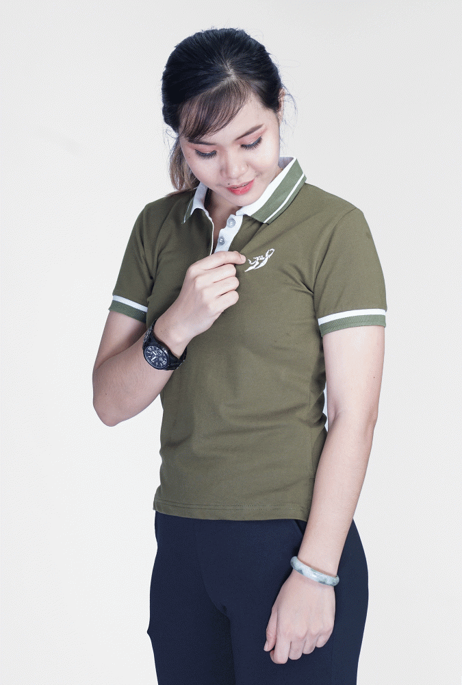 Basic Army Green Polo Shirt