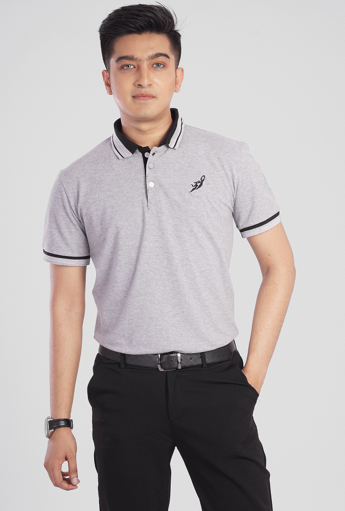 Basic Gray Polo Shirt