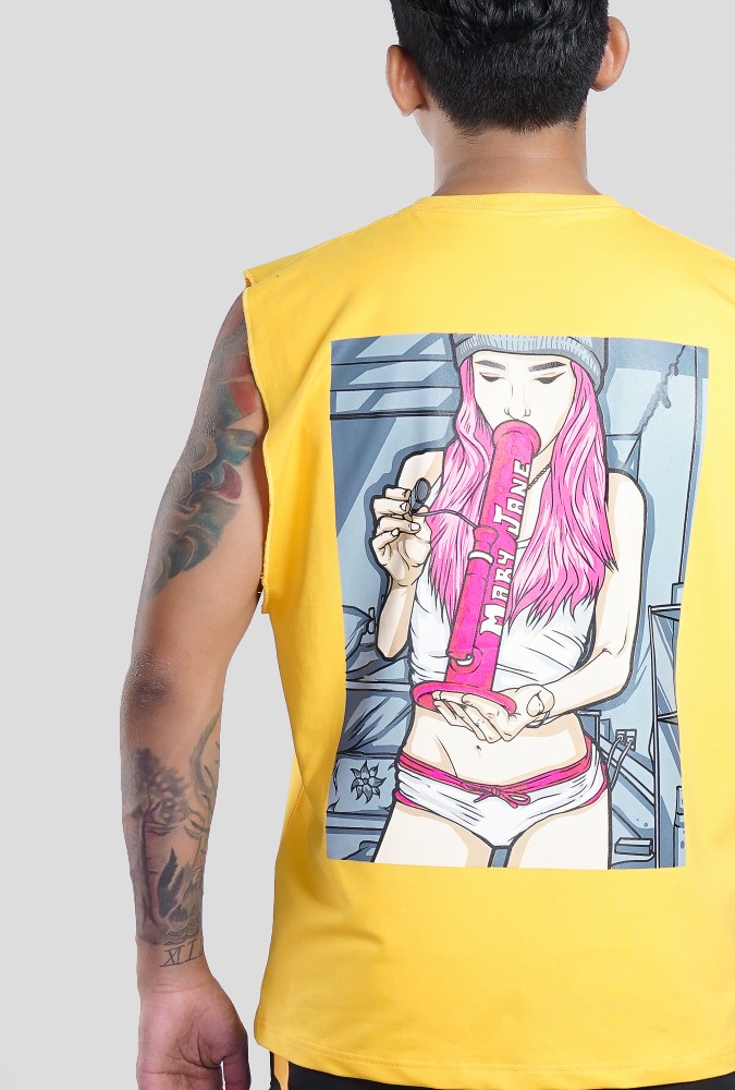 Mary Jane Boy Tank Top  (Yellow) Design 2