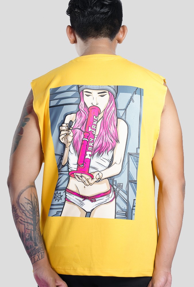 Mary Jane Boy Tank Top  (Yellow) Design 2