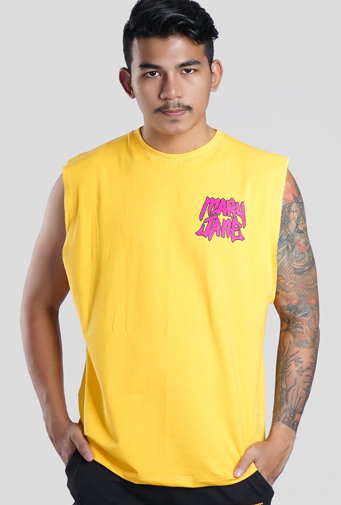 Mary Jane Boy Tank Top  (Yellow) Design 2