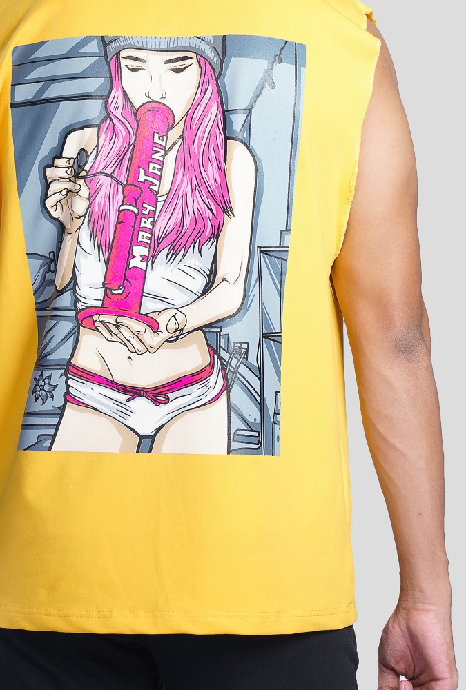 Mary Jane Boy Tank Top  (Yellow) Design 2