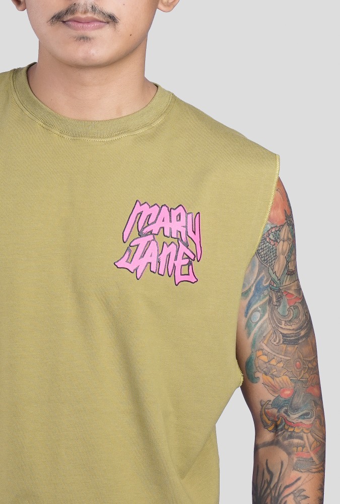 Mary Jane Boy Tank Top  (ArmyGreen) Design 2