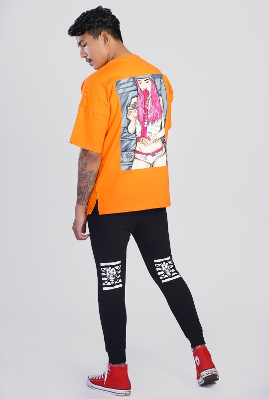 Mary Jane Boy Tshirt (Orange) Design 2